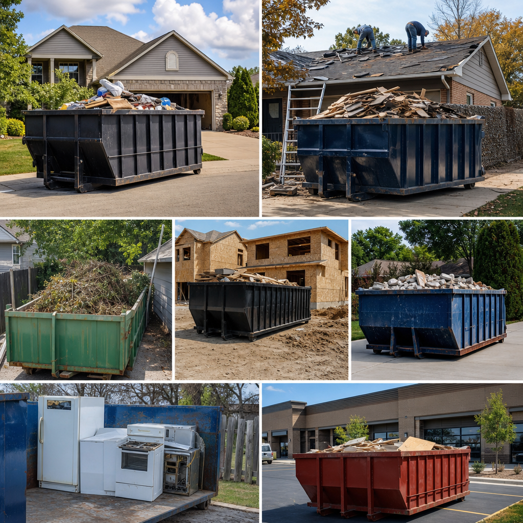 onstruction debris, shingles, yard waste, concrete, dirt, and appliances may not