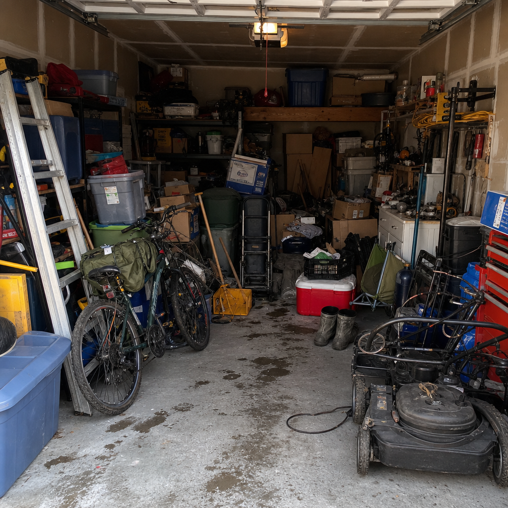 before disposal.

4. Garage Cleanouts

A garage can go from useful storage to a 