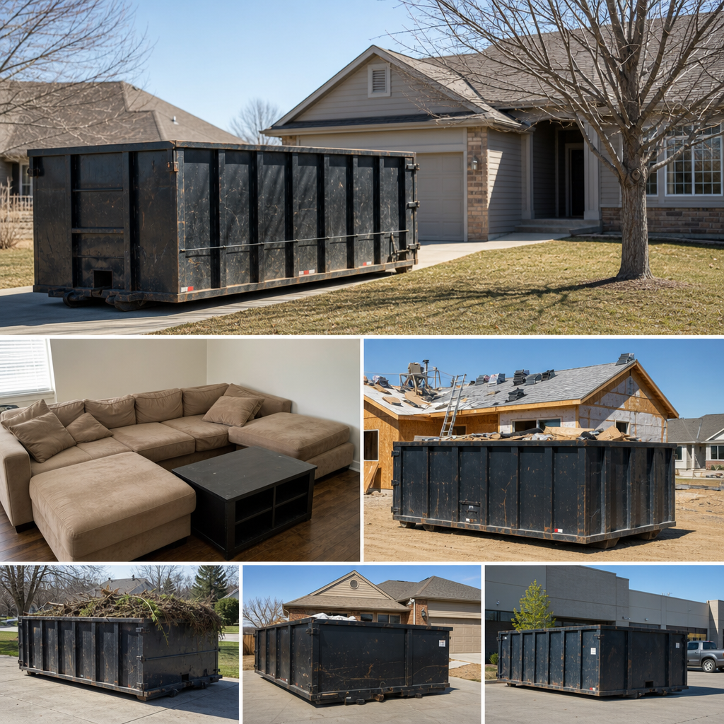 Pick the project category: Cleanout, remodel, roofing, construction, tenant turn