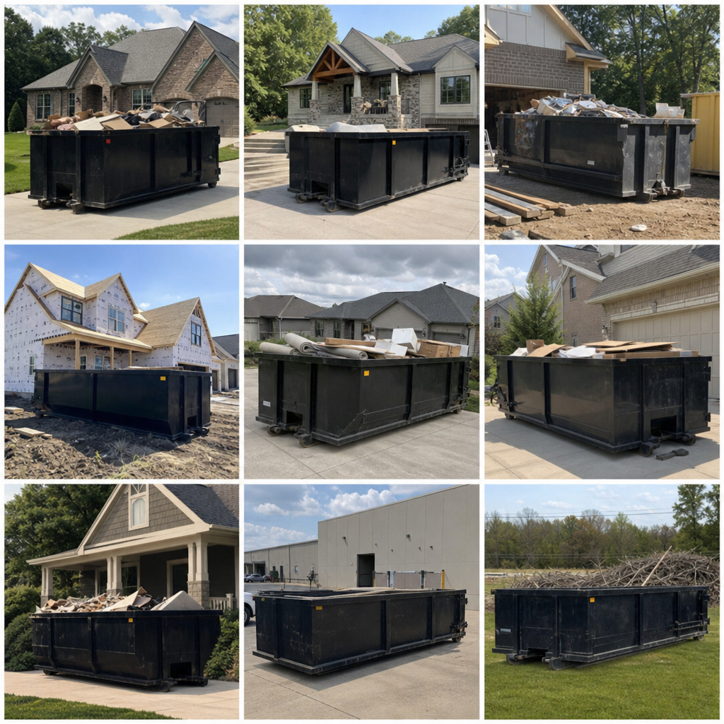 , debris type, desired container size, placement location, and pickup expectatio